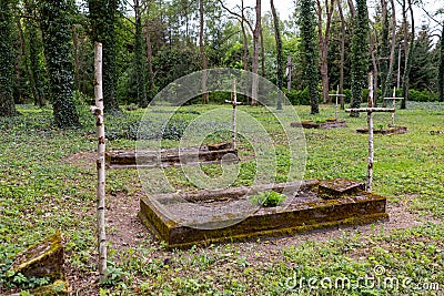 Zdbice, Zachodniopomorskie / Poland - May, 15, 2019: Open Air Museum of the First Polish Army in Zdbice. Place of fighting for the Editorial Stock Photo