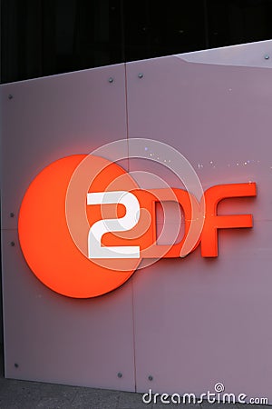 ZDF signage Editorial Stock Photo