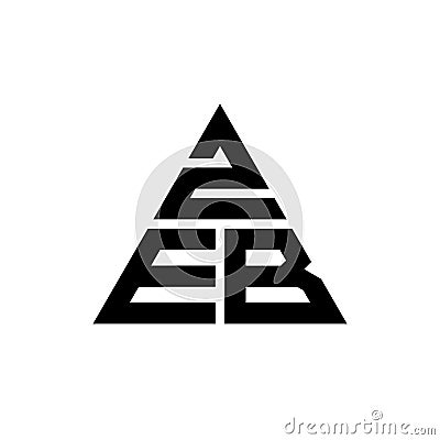 ZEB triangle letter logo design with triangle shape. ZEB triangle logo design monogram. ZEB triangle vector logo template with red Vector Illustration