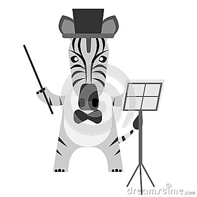 Zebra conductor Vector Illustration