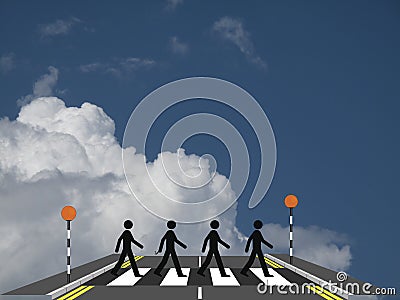 Zebra crossing Stock Photo