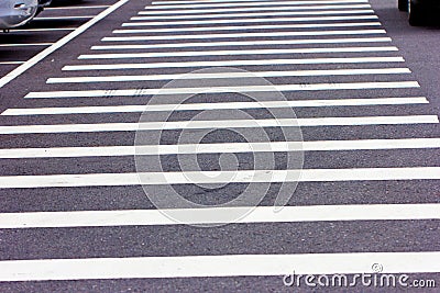 Zebra crosswalk on the road Stock Photo