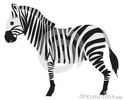 Zebra icon. African wild animal. Zoo symbol Vector Illustration