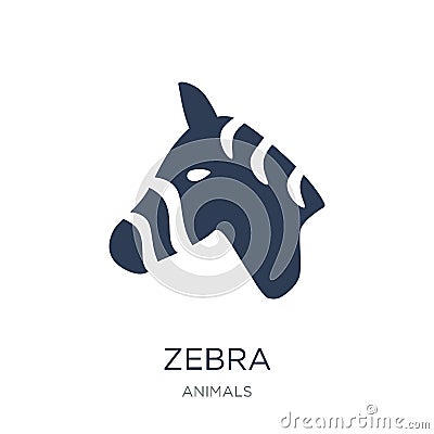 Zebra icon. Trendy flat vector Zebra icon on white background fr Vector Illustration