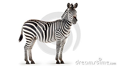 Zebra isolated on white background with copy space Stock Photo