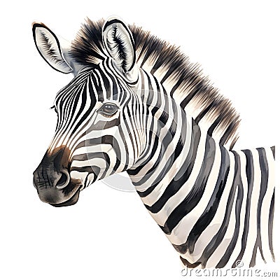 Zebra portrait, African mammal Stock Photo