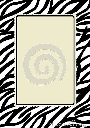 Zebra Print Frame Stock Photo