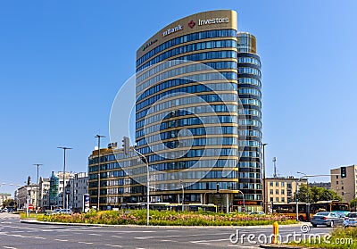 Zebra Tower office complex at Mokotowska street and Rondo Jazdy Polskiej circle in Mokotow district of Warsaw in Poland Editorial Stock Photo