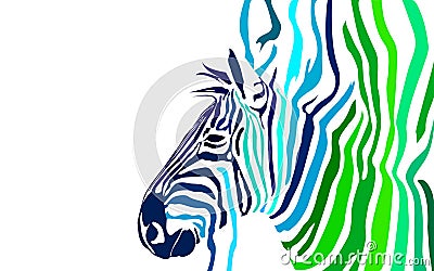 Zebra Wallpaper/Banner Cartoon Illustration