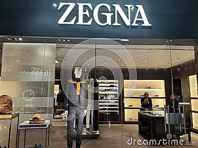 Zegna store at High Street Phoenix Palladium Mall in Mumbai, India Editorial Stock Photo