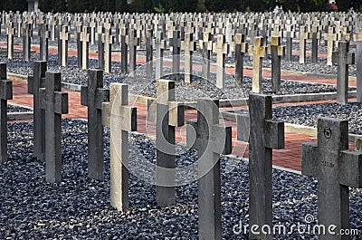 Zeitenlik, the Allied military cemetery and WWI memorial park in Editorial Stock Photo