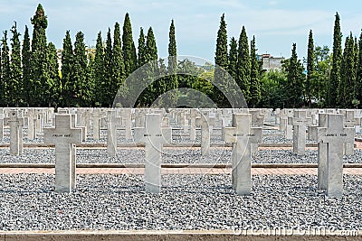 Zeitenlik war cemetery in Thessaloniki. Editorial Stock Photo