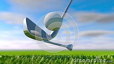 Zeitlupe-Golfstreik 3d übertragen stock video footage Zeitlupe-Golfstreik 3d übertragen stock video footage