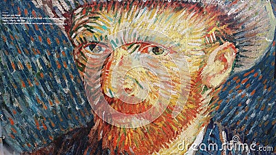 zelfportrait vincent van gogh Editorial Stock Photo