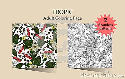 Zen and Anti stress - Coloring pages for adults. Vector Illustration