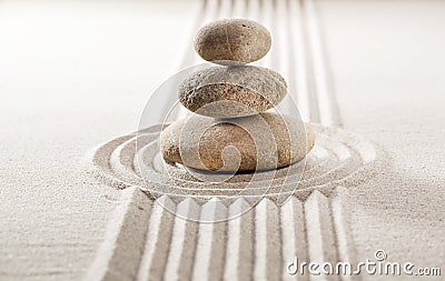 Zen balance for concentration and wellbeing Stock Photo