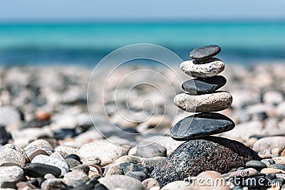 Zen balanced stones stack Stock Photo