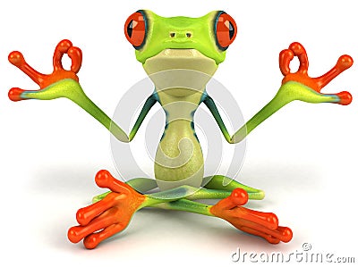 Zen Frog Stock Photo