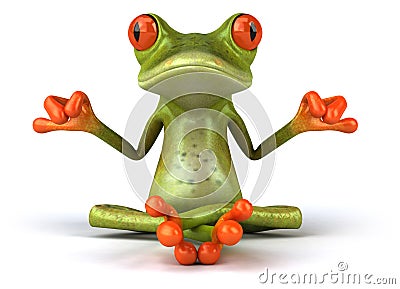 Zen frog Stock Photo