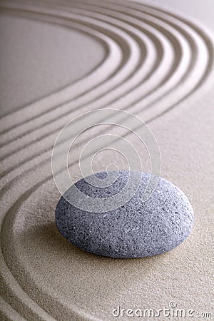 Zen garden meditation and relaxation stone Stock Photo