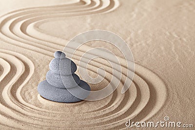 Zen garden meditation stone background Stock Photo