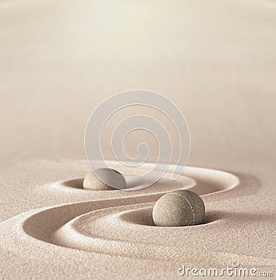 Zen garden meditation wellness stone Stock Photo