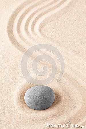 Zen garden meditation stone Stock Photo