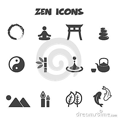 Zen icons Vector Illustration