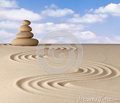 Zen meditation garden Stock Photo