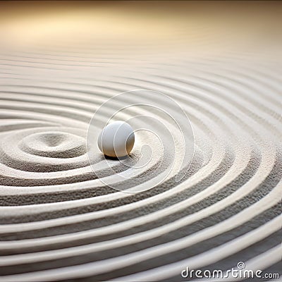 Zen meditation garden Japanese Buddhism culture relax stone Stock Photo