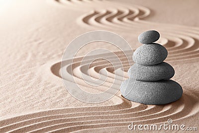 Zen meditation garden simplicity harmony Stock Photo