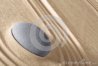 Zen meditation stone concentration and relaxation Stock Photo