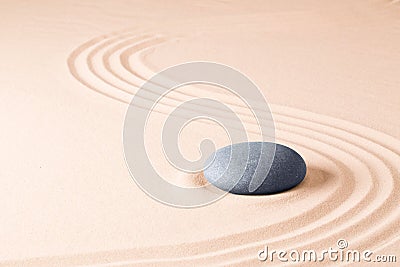 Zen meditation stone garden background Stock Photo