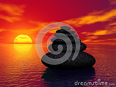 Zen Rocks Stock Photo