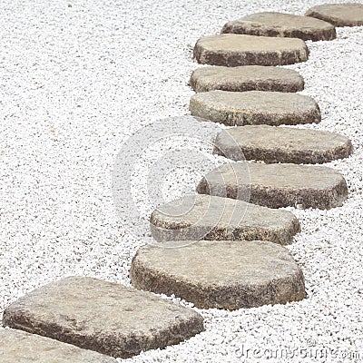 Zen stone path Stock Photo