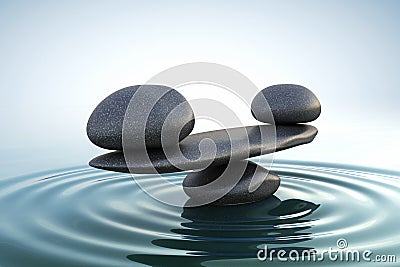 Zen stones balance Stock Photo