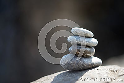 Zen stones, meditation. Symbol of buddhism. Tranquil Stock Photo