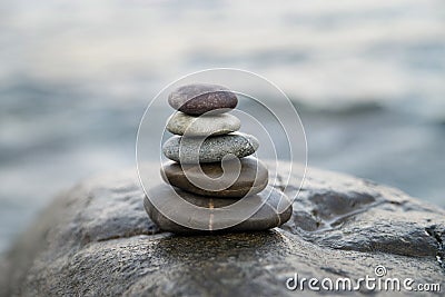 Zen stones. Peace buddhism meditation symbol. Relaxation Stock Photo