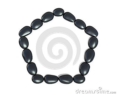 Zen stones pentagon form Stock Photo