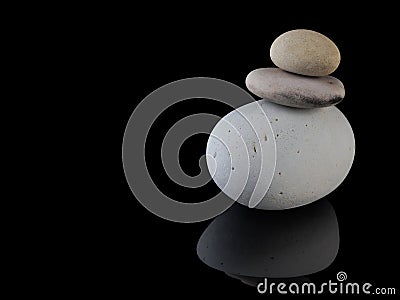 Zen stones rocks spa in stack mindfulness Stock Photo