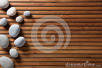 Concept of zen spa, massage, mindfulness or wellbeing, copy space Stock Photo