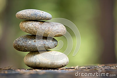 Zen stones stacked Stock Photo