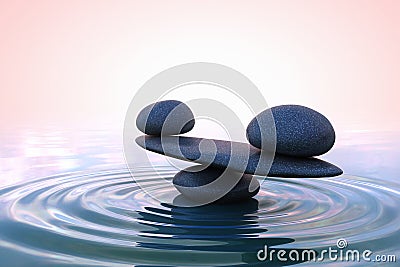 Zen stones. Sunrise Stock Photo