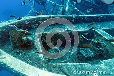 Zenobia Ship Wreck near Paphos Stock Photo