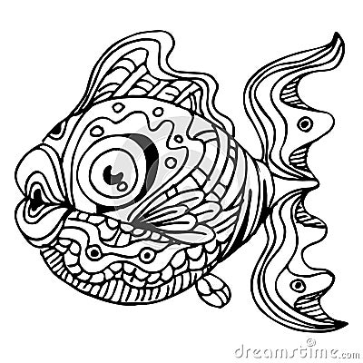 Zentangle Fish Vector Illustration