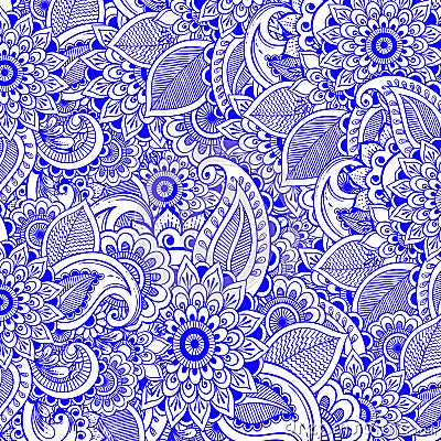 Zentangle meditation floral background. Vector art. Asian oriental motives. Textile, print Vector Illustration