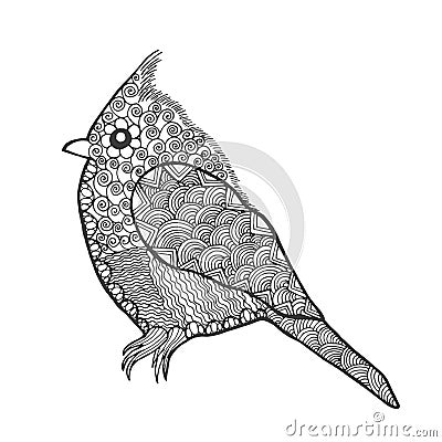 Zentangle Stylized Bird Stock Vector - Image: 68317827