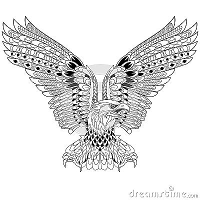 Zentangle stylized eagle Vector Illustration