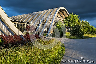 Zentrum Paul Klee museum in Bern at sunset, Switzerland Editorial Stock Photo