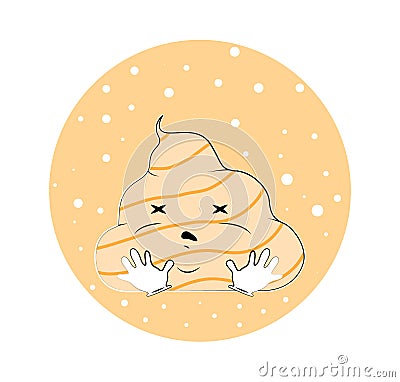 Zephyr character illustration. Cute sweety food icon Vector Illustration